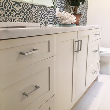 Custom Transitional White Bathroom Vanity