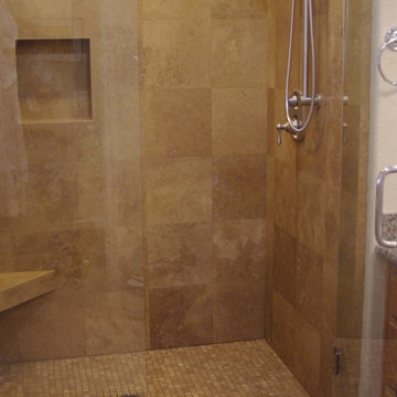 Custom Travertine Shower in Santee Bath Remodel
