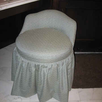 Custom Upholstered Vanity Seat
