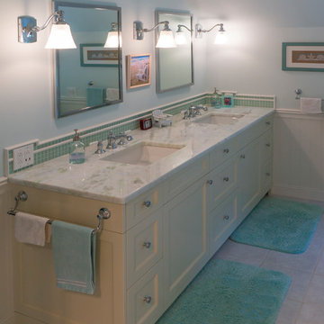 Custom Vanity in Beachy Bath