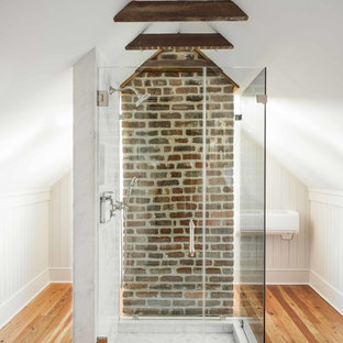 75+ Bäder mit Wandwaschbecken und Marmor-Waschbecken/Waschtisch Ideen