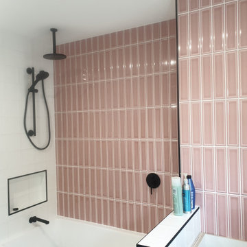 Cutting Edge Tile Services Pink Bathroom Renovation