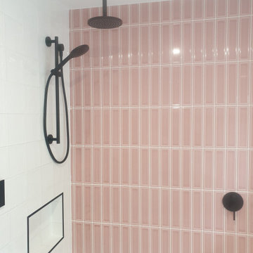 Cutting Edge Tile Services Pink Bathroom Renovation