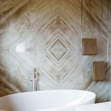 Daino Reale Marble - Bookmatched Feature Wall
