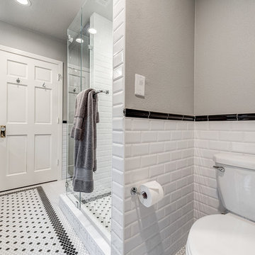 Dallas Guest Bathroom in Black & White
