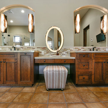 Danville, CA. Mediterranean. Full Service Interior Design Firm. Master Bathroom