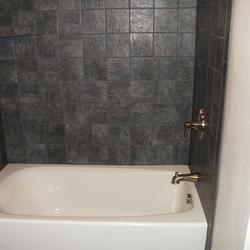 Dark Wood Bathroom Remodel