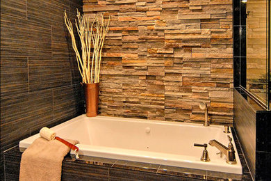 Example of a mountain style bathroom design in New Orleans