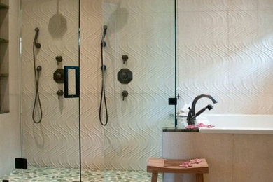 Inspiration for a contemporary bathroom remodel in Miami