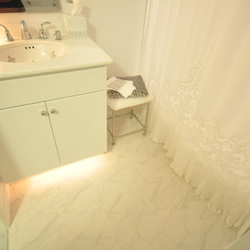 Dazzling White Hall Bathroom