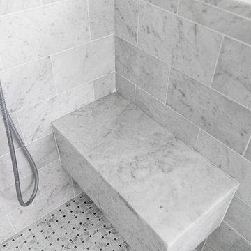 DC Bathroom Renovation floating shower seat