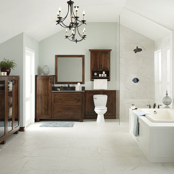 Decorá Cabinets: Traditional Bathroom with Cherry Cabinets