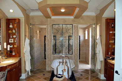 Inspiration for a mediterranean bathroom remodel in Tampa