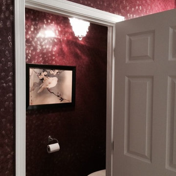 Deep Wine & Gold fauxed Master Bath