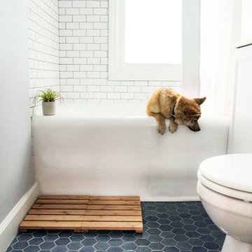 Denim Hexagon Bathroom