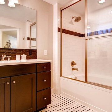 Denver Basement Bathroom with Shower Tub Combo