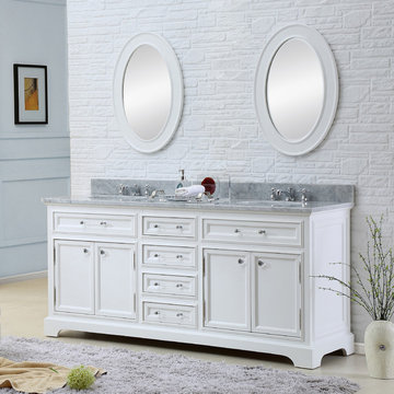 Derby 72" White Bathroom Vanity
