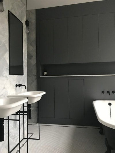 Modern Bathroom by Sara Levy Designs