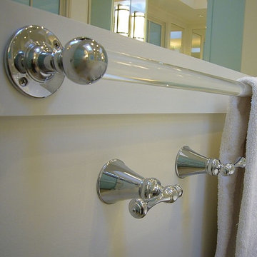DETAILS - Glass Towel Bars / Chrome Tub Controls