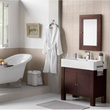 Devon 36'' Bathroom Vanity Base Cabinet in Cinnamon