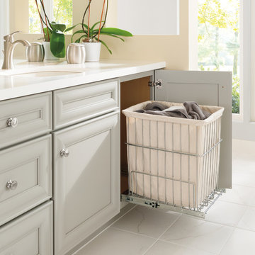 Diamond Cabinets: Bathroom Vanity Cabinet with Built-In Hamper