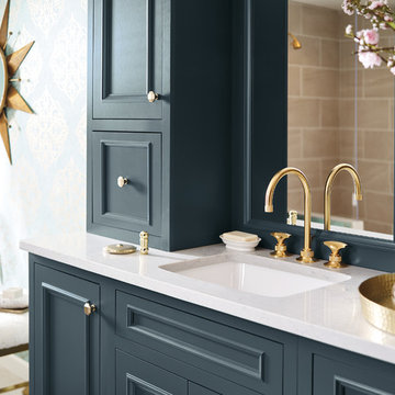Diamond Cabinets: Blue Bathroom Vanity