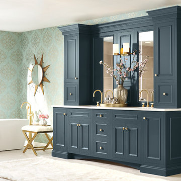 Diamond Cabinets: Blue Bathroom Vanity