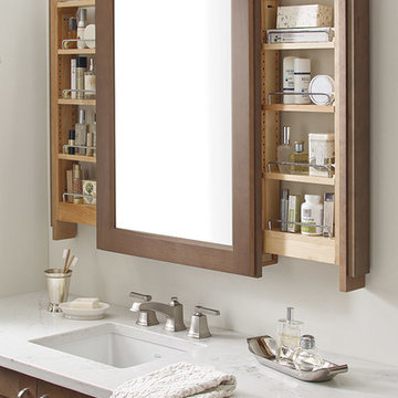 Diamond Cabinets: Vanity Mirror Cabinet with Side Pull-outs
