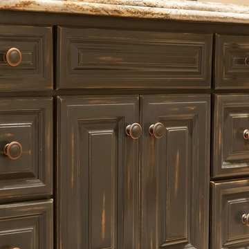 Distressed Bathroom Cabinetry