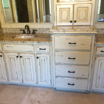 Distressed Vanity Cabinets