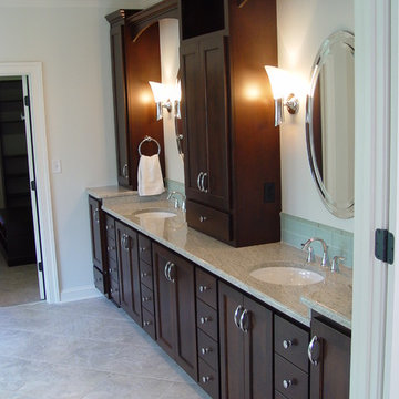 Double Sink Vanity, Oval Mirrors