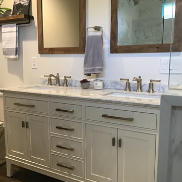 Double Vanity - view from shower