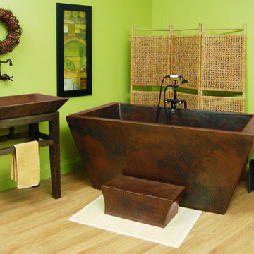 Double-Wall Rectangle Copper Bathtub by SoLuna