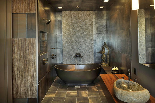 Asian Bathroom by Amelie de Gaulle Interiors
