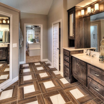 Dramatic master bath