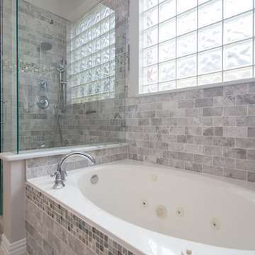 Drop in Jacuzzi Tub Privacy Glass Custom Tile
