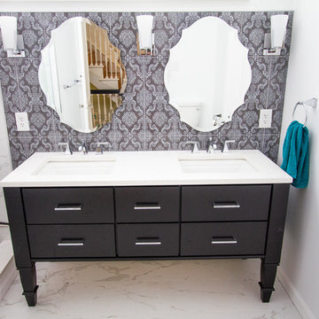 Dura Supreme Vanity with Carrara Marmi Quartz Counters