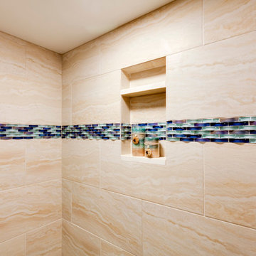 Durable porcelain shower walls