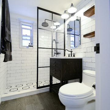 E 56th- Black & White Bathroom Remodel- Overview