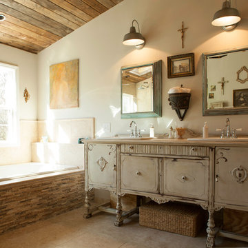 Earth Tone Master Bath