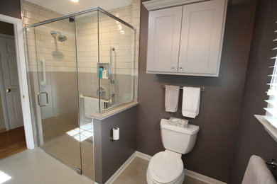 Earth Tone Universal Design Bathroom24. Barrier-free shower