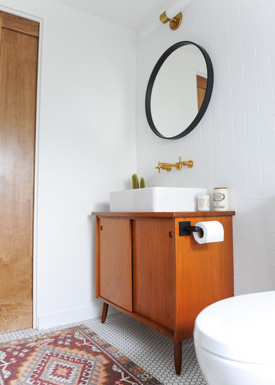 Midcentury Bathroom by mango design co