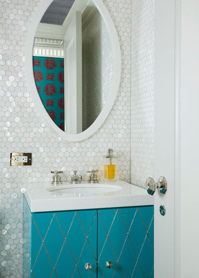 Transitional Bathroom by Philip Gorrivan Design