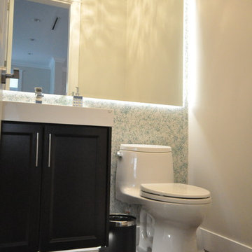 Ebony and Ivory - Powder Rooms and Bathrooms