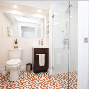 Eclectic Basement Bathroom