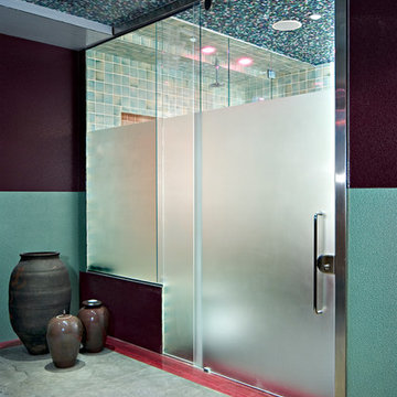 Eclectic Bath Space by New York Shower Door