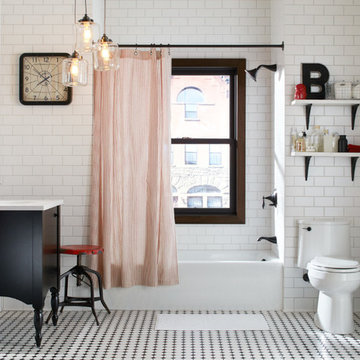 Eclectic Small Bathroom
