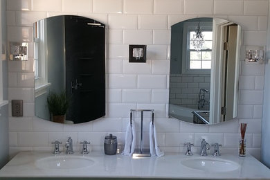 Bathroom - shabby-chic style bathroom idea in Philadelphia