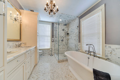 Elegant Callacata Marble Master Bath