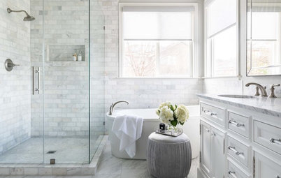 Marble Tile Brings Spa-Like Luxury to a Master Bath